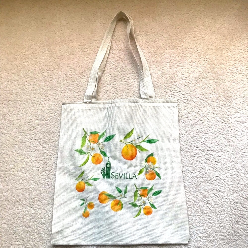 NWOT Sevilla Orange Grove Canvas Tote Bag
